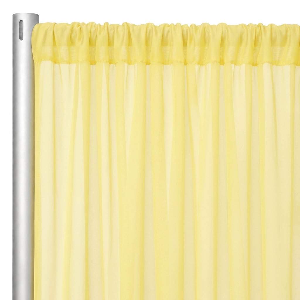 Chiffon Drapery Panel in Lemon Lush 7737 - hanging panel