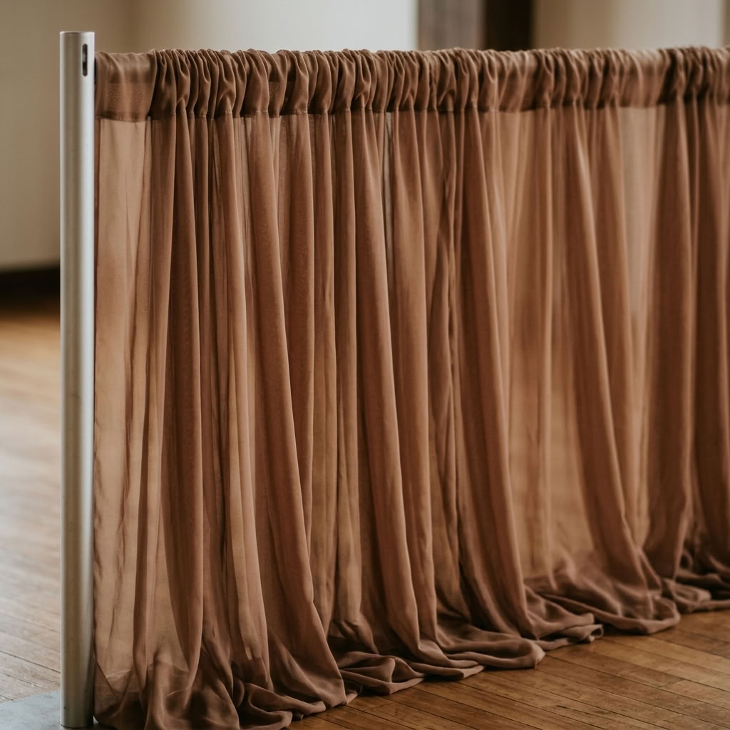 Chiffon Drapery Panel in Mocha 1771 - drapery view 2