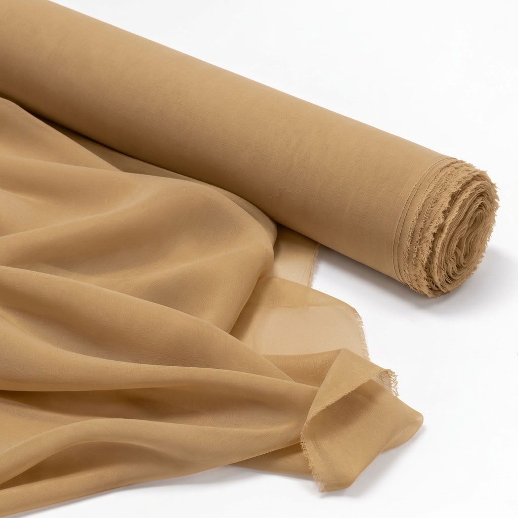 Chiffon Drapery Panel in Taupe 1183 - fabric roll