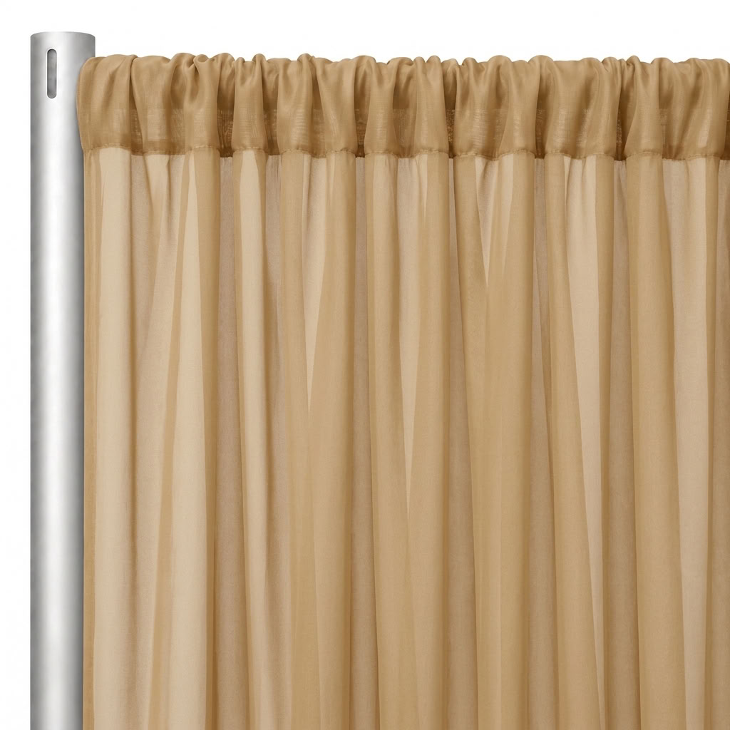 Chiffon Drapery Panel in Taupe 1183 - hanging panel