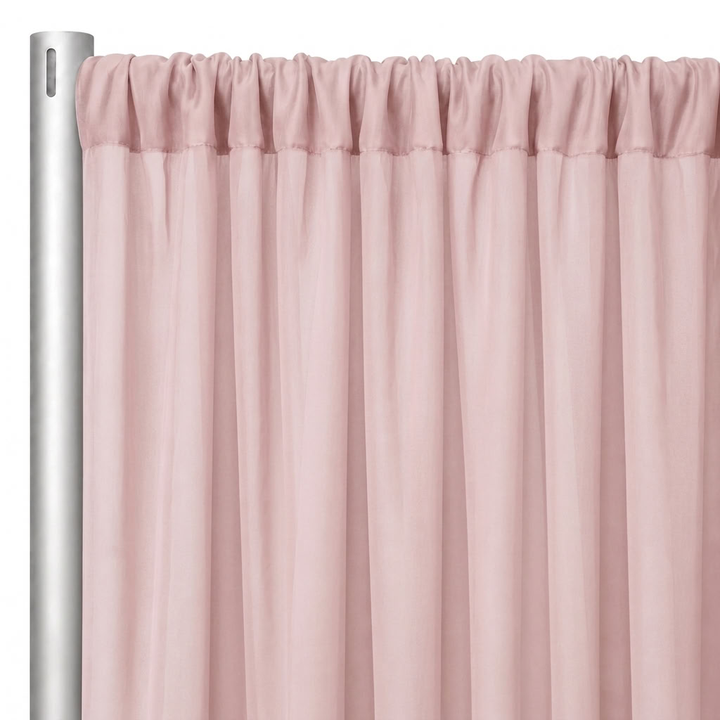 Chiffon Drapery Panel in D/Rose 1159 - hanging panel