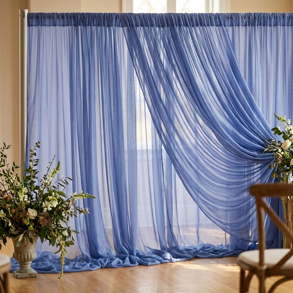 Chiffon Drapery Panel in Perry 1500 - drapery view 3