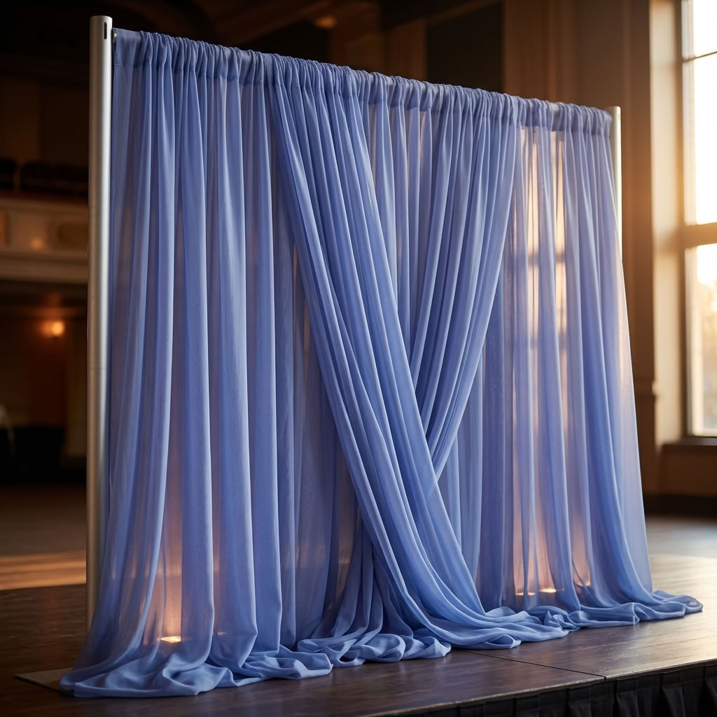 Chiffon Drapery Panel in Perry 1500 - drapery view 7
