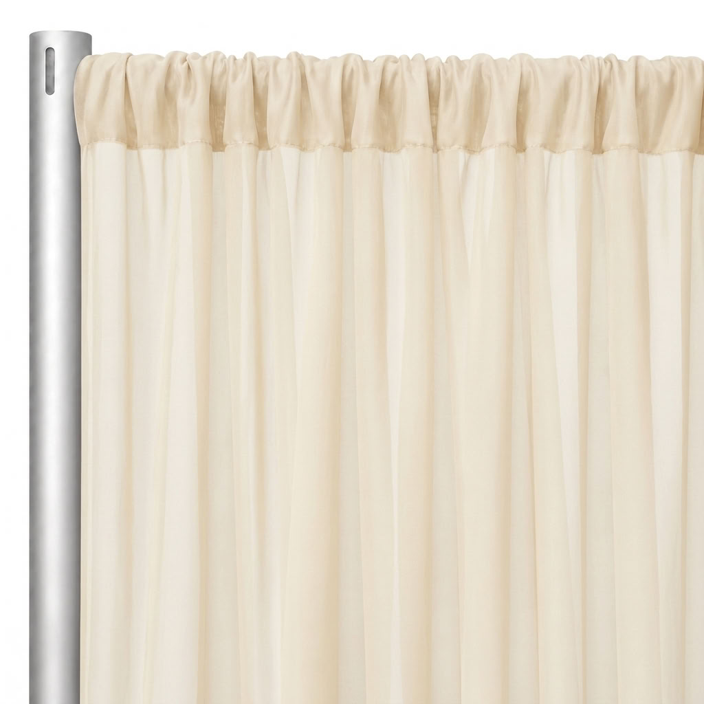 Chiffon Drapery Panel in Beige 9940 - hanging panel