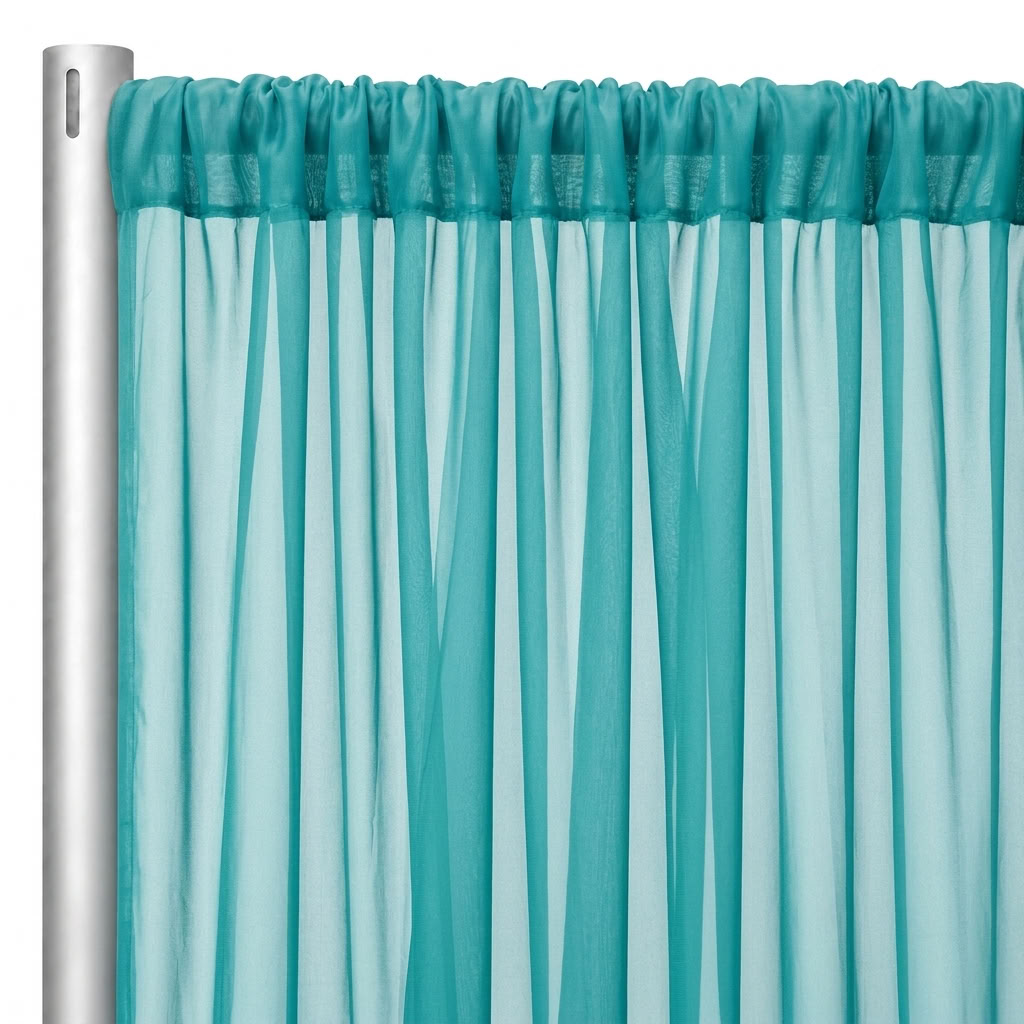 Chiffon Drapery Panel in Jade 1935 - hanging panel