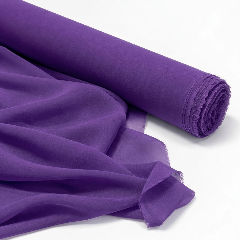 Chiffon Drapery Panel in Purple 1258 - fabric roll
