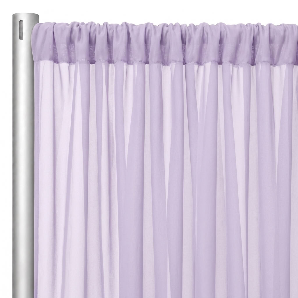Chiffon Drapery Panel in Lilac 1172 - hanging panel