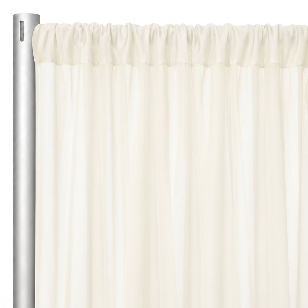Chiffon Drapery Panel in Ivory 1114 - hanging panel