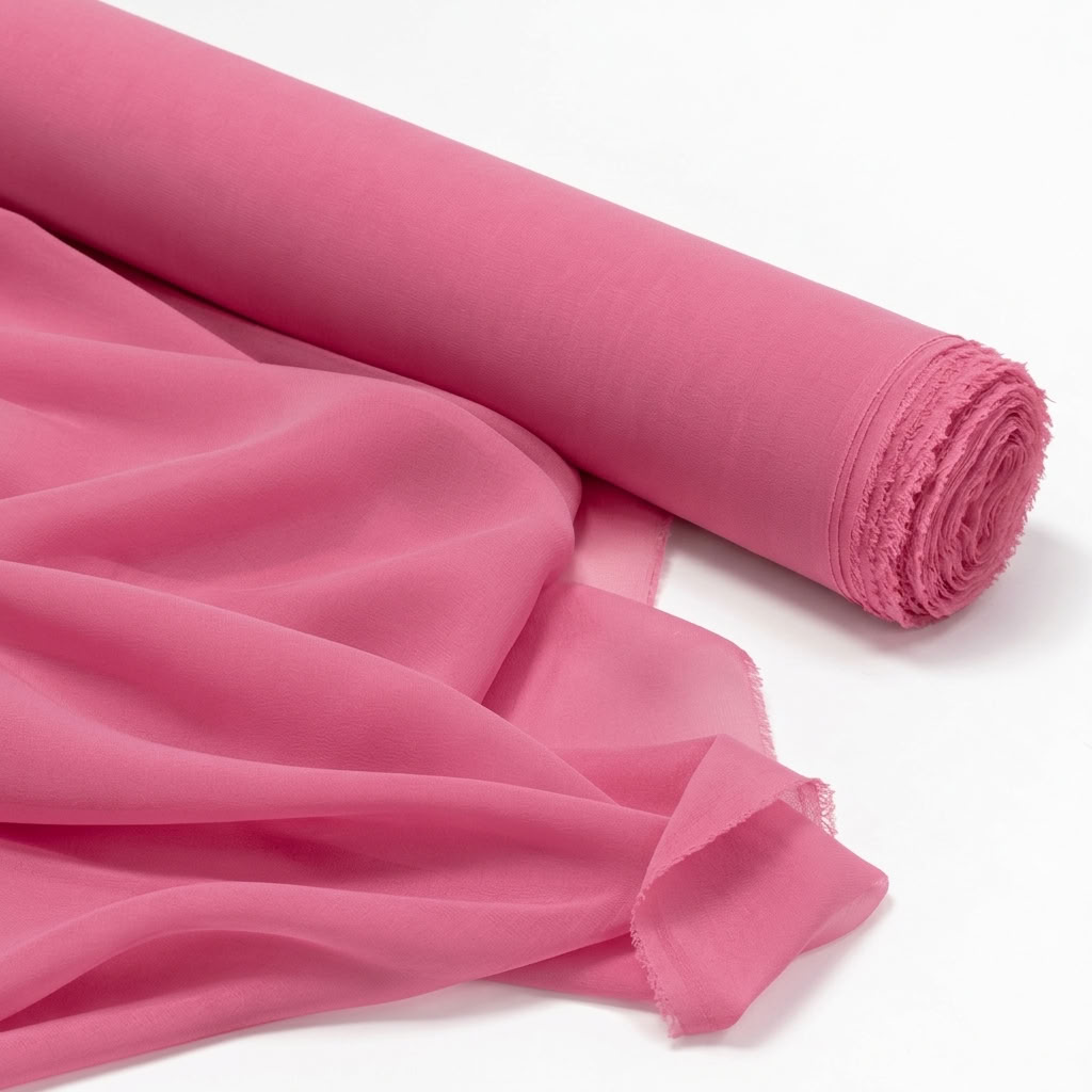 Chiffon Drapery Panel in Bubble/Pink 5500 - fabric roll