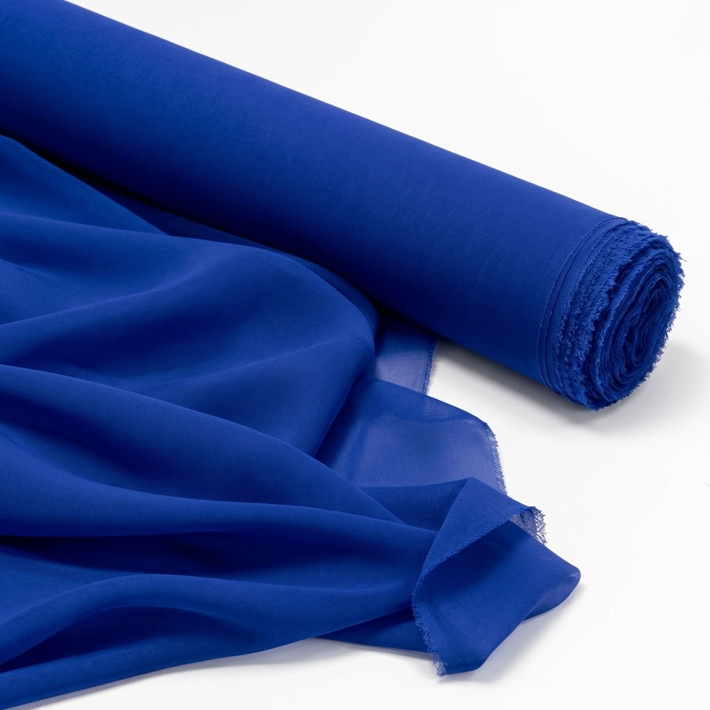 Chiffon Drapery Panel in Royal 1148 - fabric roll