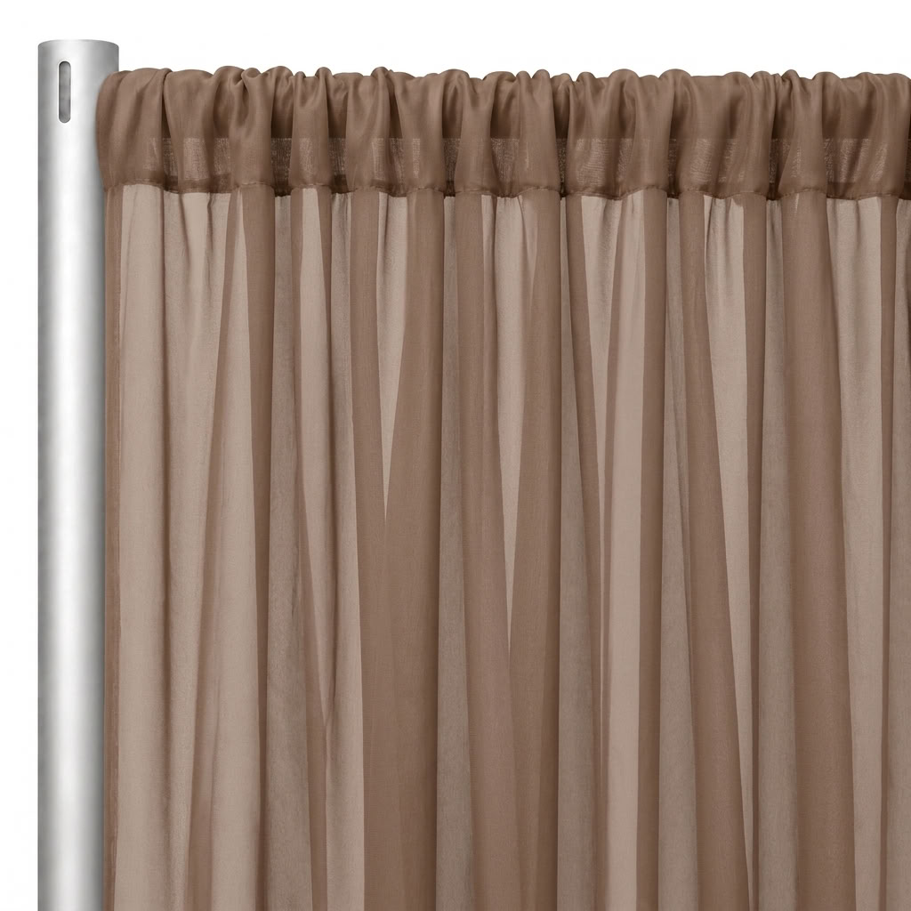 Chiffon Drapery Panel in Mocha 1771 - hanging panel