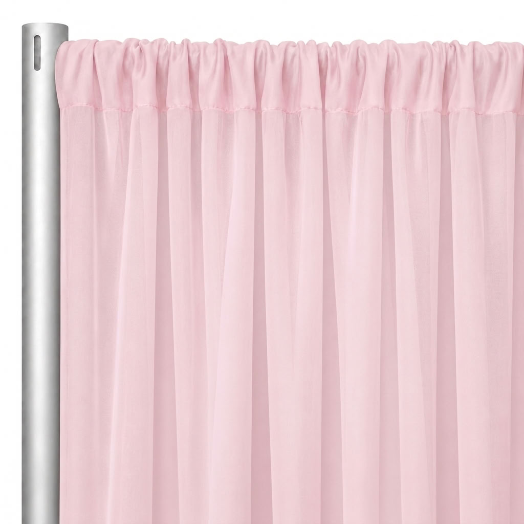 Chiffon Drapery Panel in Pink 5998 - hanging panel