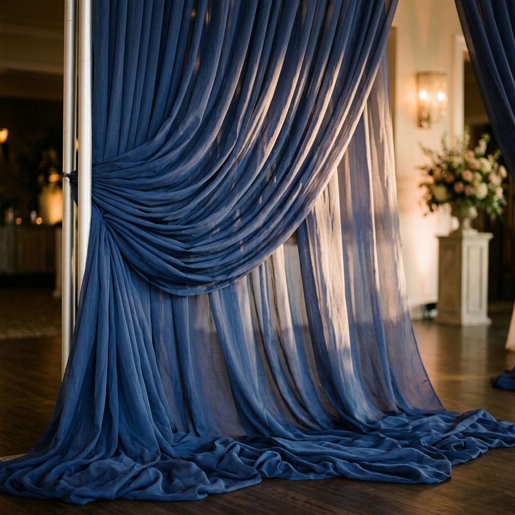 Chiffon Drapery Panel in Perry/D 1502 - drapery view 3