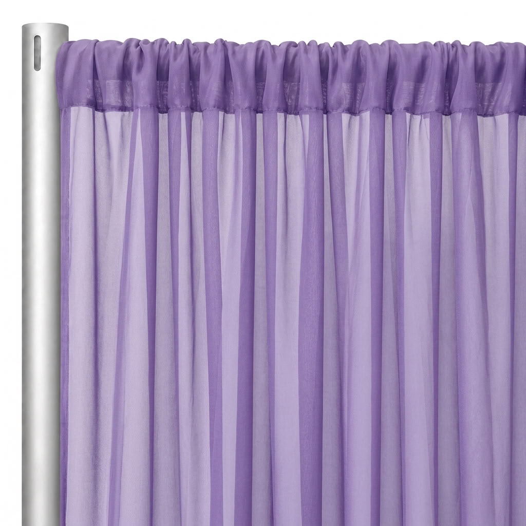 Chiffon Drapery Panel in Lilac 1173 - hanging panel