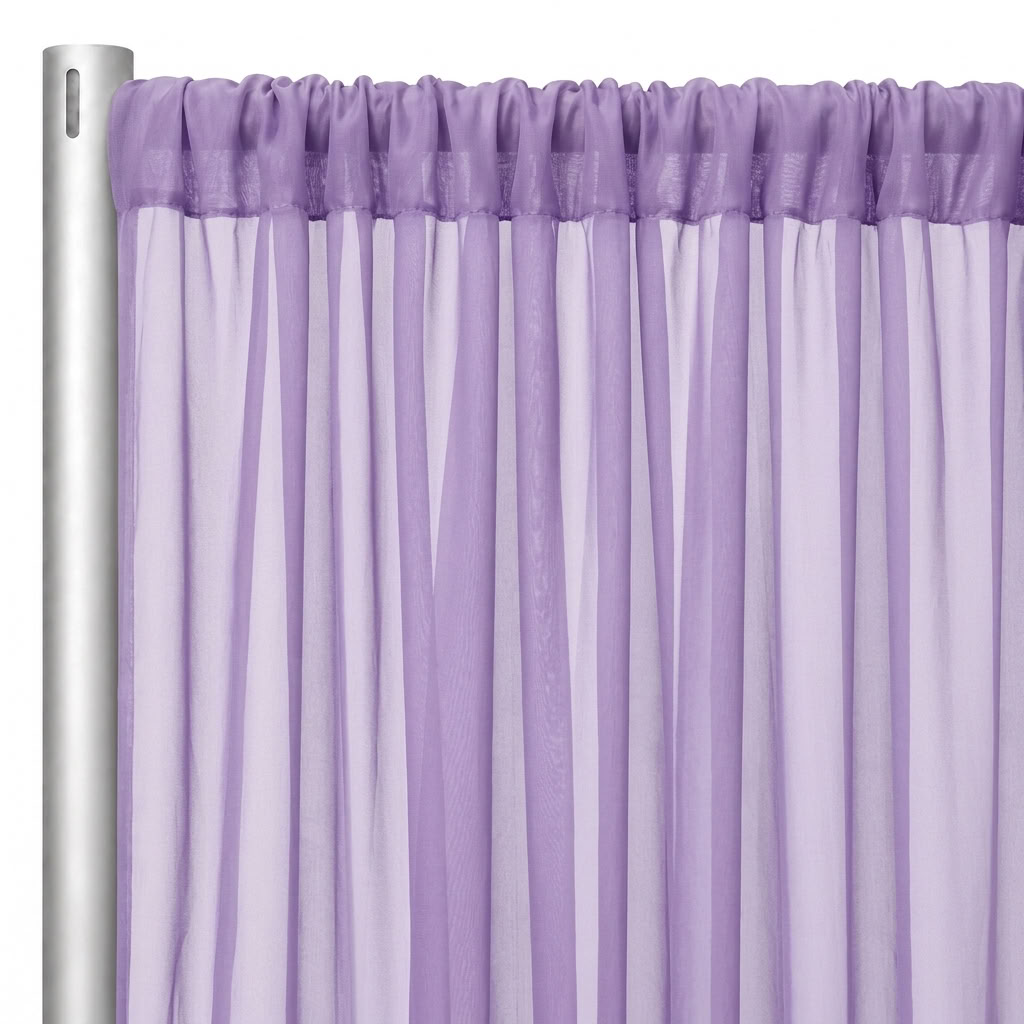 Chiffon Drapery Panel in Lilac 1174 - hanging panel
