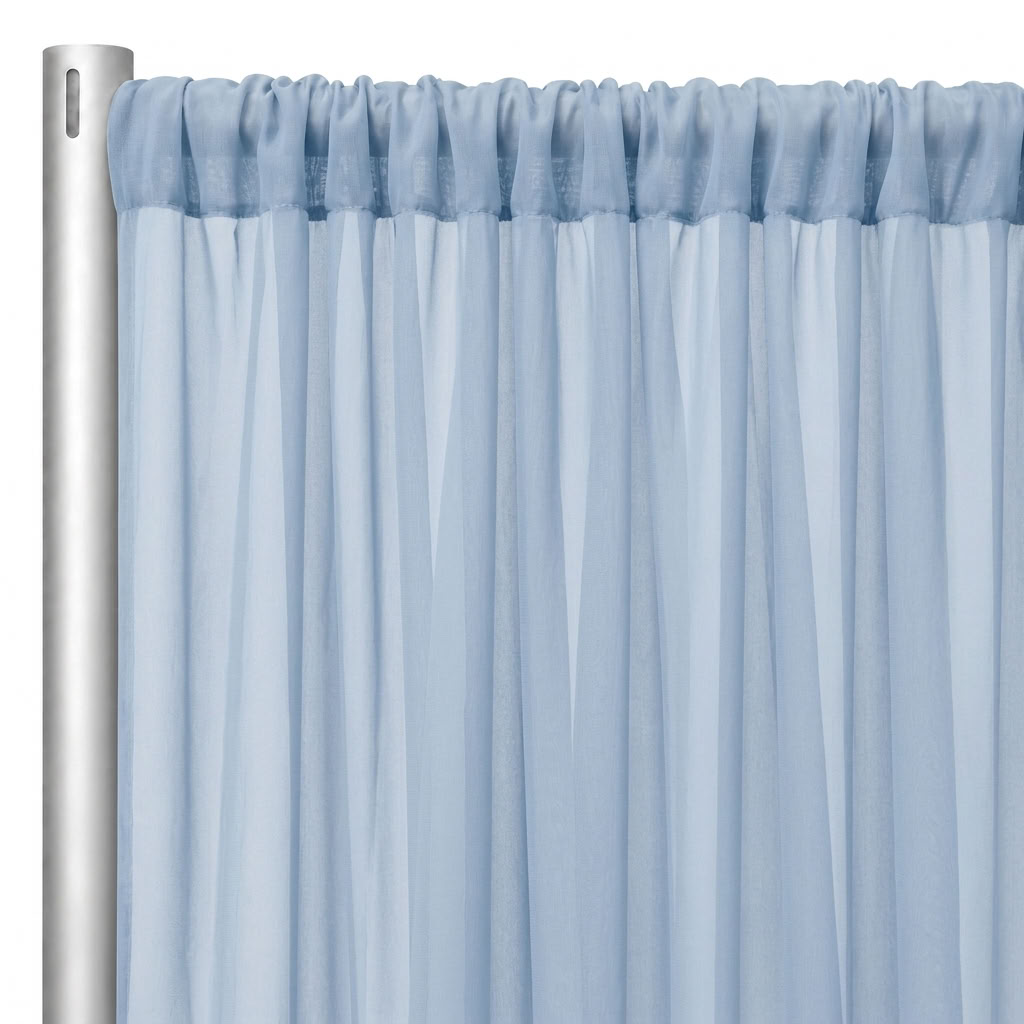 Chiffon Drapery Panel in Blue 1120 - hanging panel
