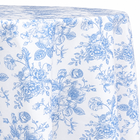 French Toile (Poly Print) Table Linen in Lt Blue