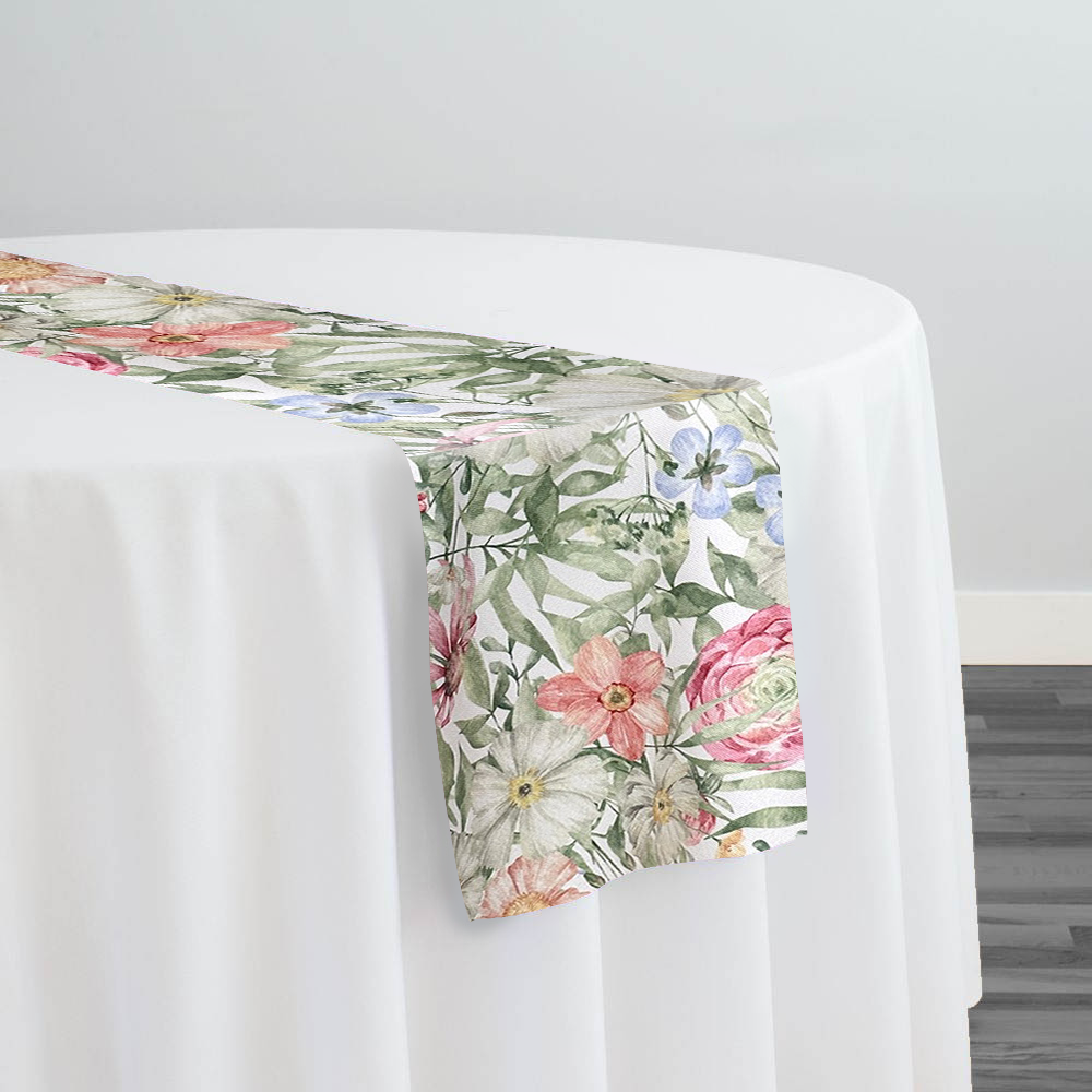Garden Bliss (Poly Print) Table Runner 02 Table Runner Urquid Linen