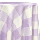 Hampton Checker (Poly Print) Table Linen in Lilac