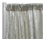 Panne (Crush) Velvet Drapery Panel in Ivory