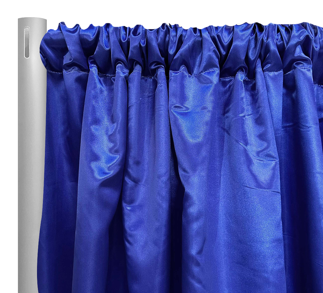 Polyester Bridal Satin Backdrop/Drape. Curtain Panel with 4