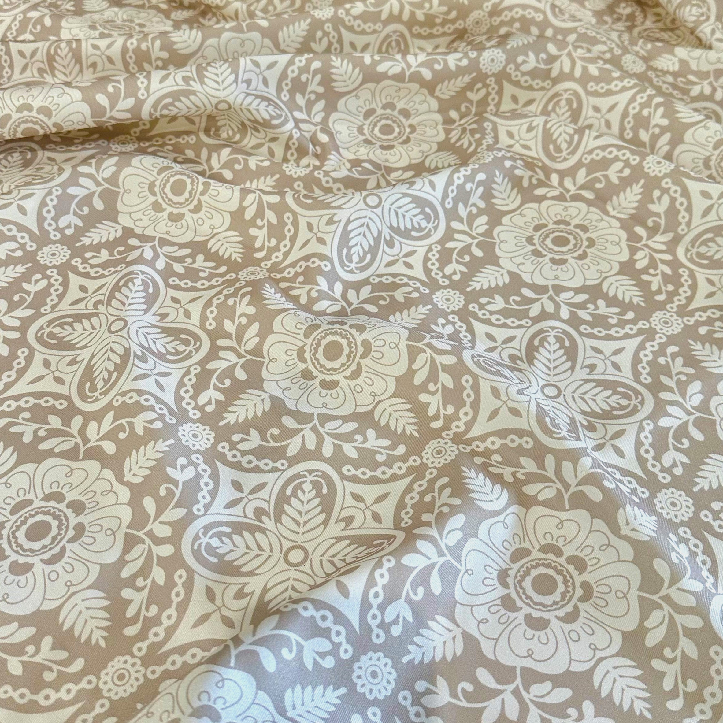 Morocco (Poly Print) Wholesale in Taupe - 05 Fabric By The Yard