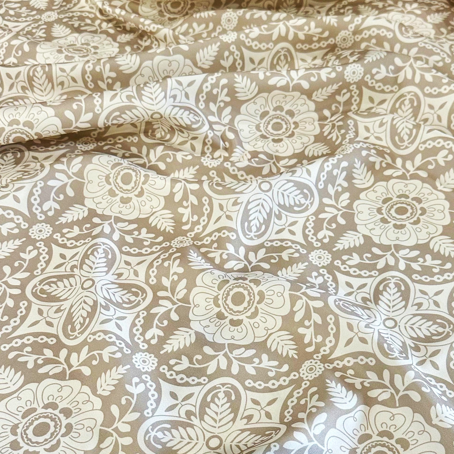 Morocco (Poly Print) Wholesale in Taupe - 05 Fabric By The Yard