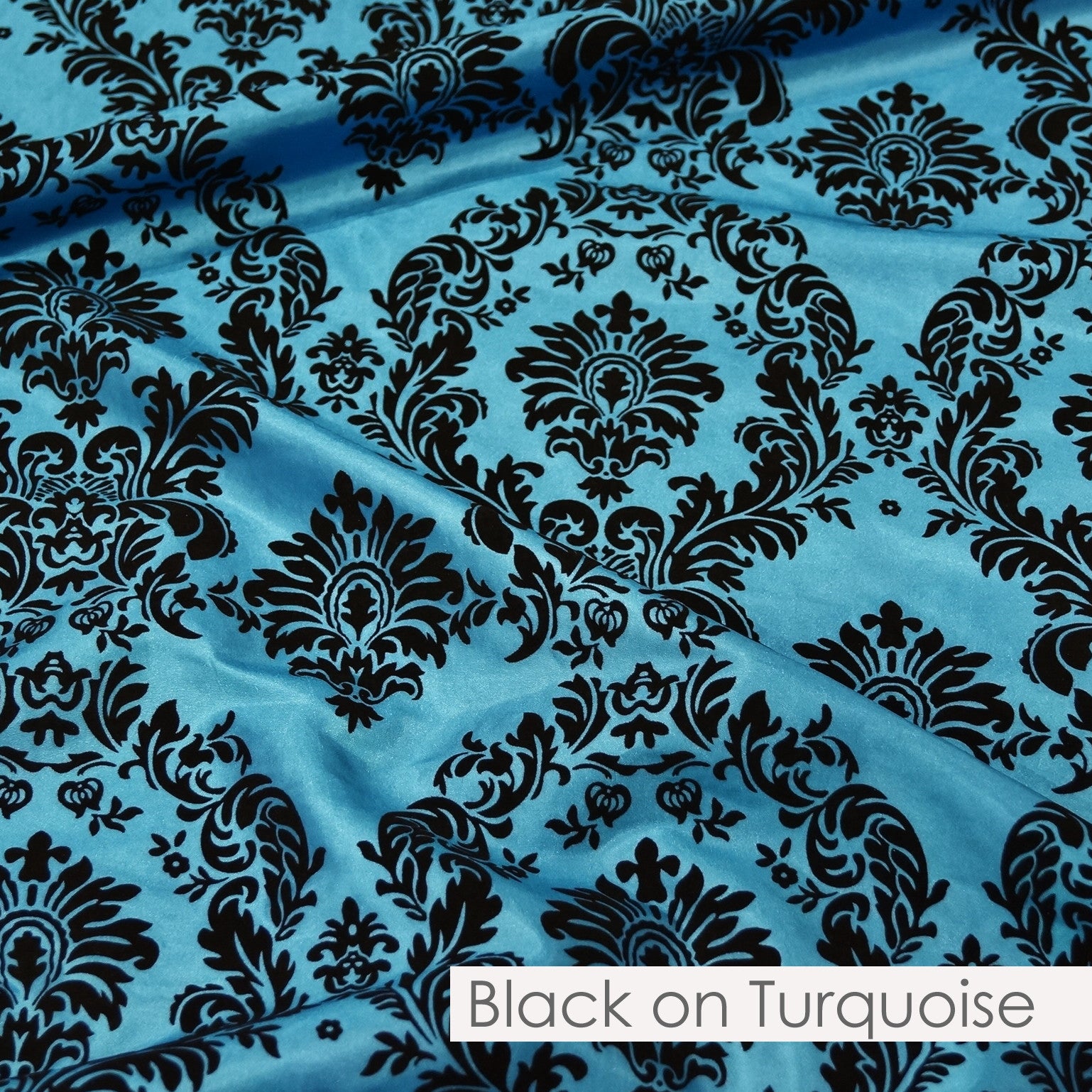 BLACK ON TURQUOISE