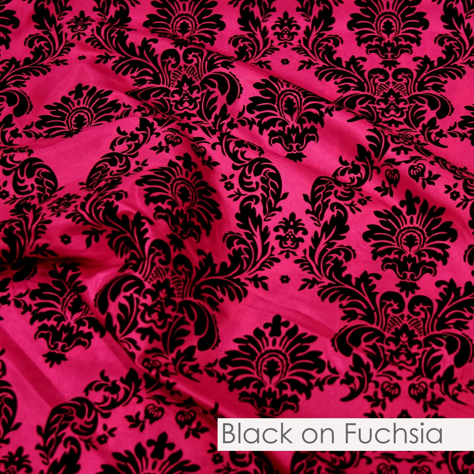 BLACK ON FUCHSIA