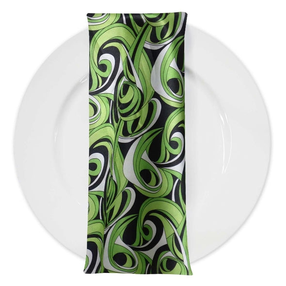 Abstract (Pucci) Table Napkin in Limey 04 Table Napkins Urquid Linen