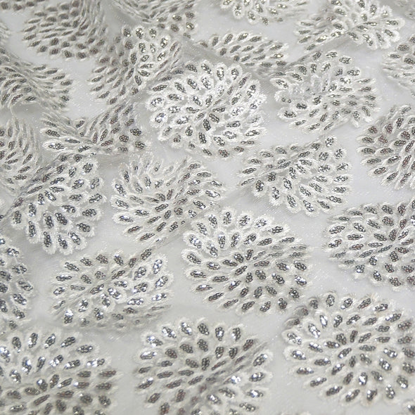 Dahlia Sequins Wholesale Fabric in White – Urquid Linen