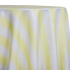 Cabana Stripe (Slub Print) Table Linen in Yellow / White