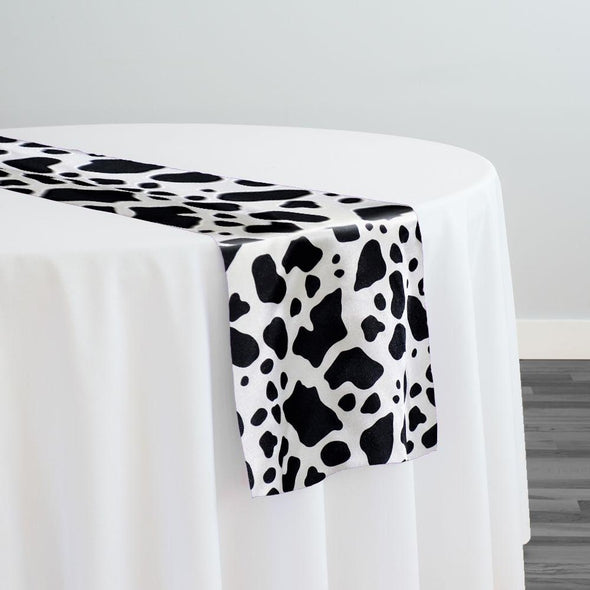 Animal Print Table Runner in Cow 02 Table Runner Urquid Linen