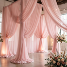 Chiffon Drapery Panel in Pink 5998 - drapery view 2