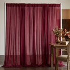 Chiffon Drapery Panel in Burgundy 1539 - drapery view 7