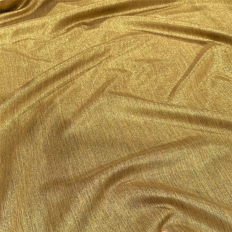 Metallic Burlap Table Linen in Gold/Gold