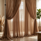 Chiffon Drapery Panel in Beige 9016 - drapery view 6