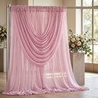 Chiffon Drapery Panel in Pink 1157 - drapery view 3