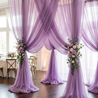 Chiffon Drapery Panel in Lilac 1173 - drapery view 8