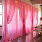 Chiffon Drapery Panel in Bubble/Pink 5500 - drapery view 7
