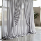 Chiffon Drapery Panel in Silver 0065 - drapery view 8