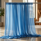 Chiffon Drapery Panel in Blue 1121 - drapery view 2