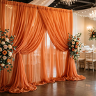 Chiffon Drapery Panel in Orange 1406 - drapery view 1
