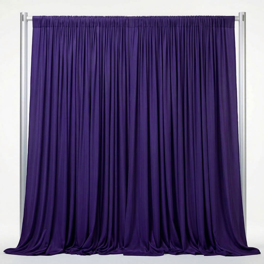 Interlock (Stretch) Drapery Panel in Purple/D 6668 - fabric view 1