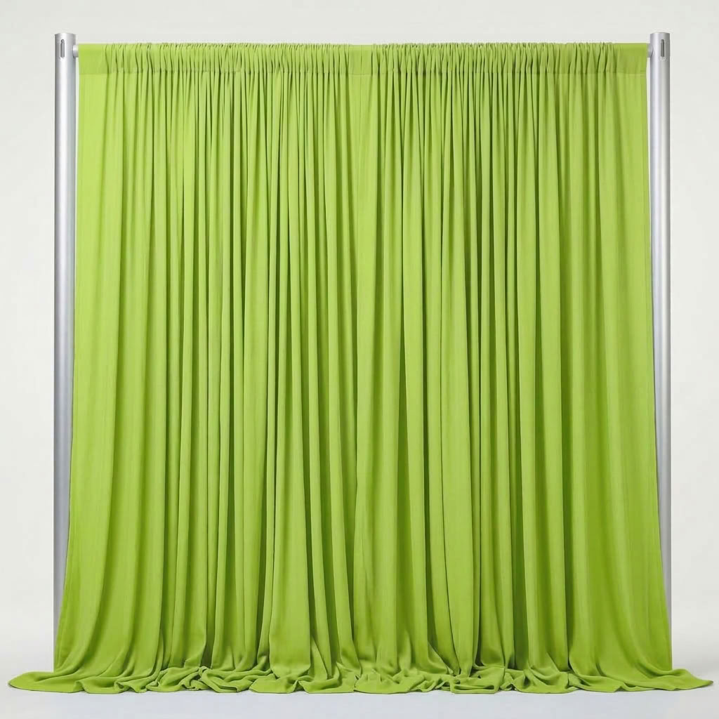 Interlock (Stretch) Drapery Panel in Lime 1203 - fabric view 1