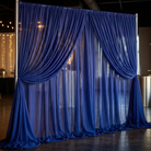 Chiffon Drapery Panel in Royal/Lush 1150 - drapery view 2