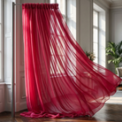 Chiffon Drapery Panel in Fuchsia 1220 - drapery view 4