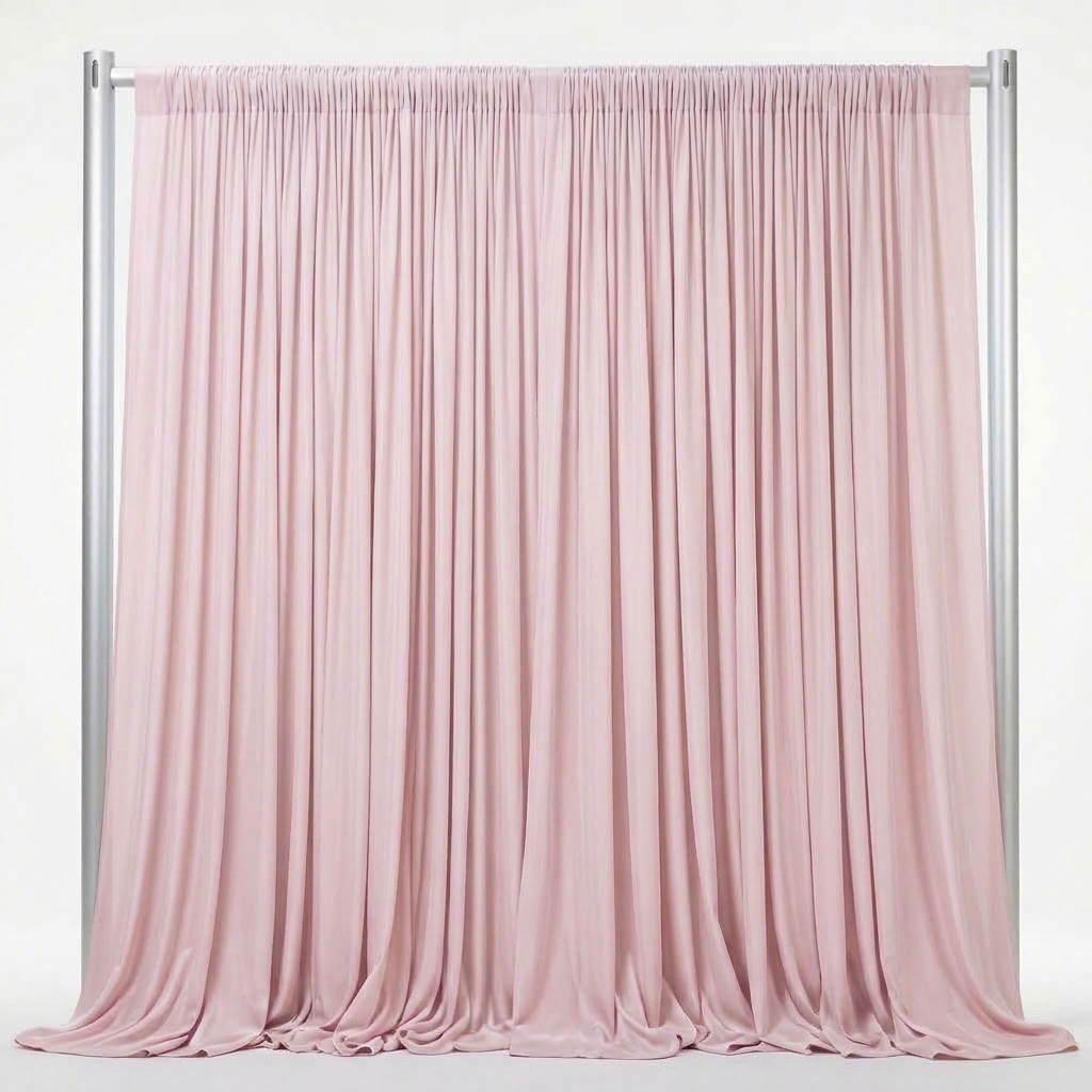 Interlock (Stretch) Drapery Panel in Pink 1156 - fabric view 2