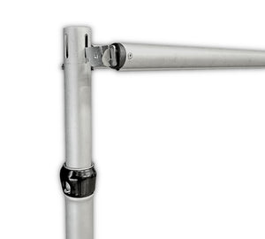 8 Cintres Doubles En Fer Nickelé Pour Structure De Fond - Compatible Poteaux Fendus, Pour Mariage, événements