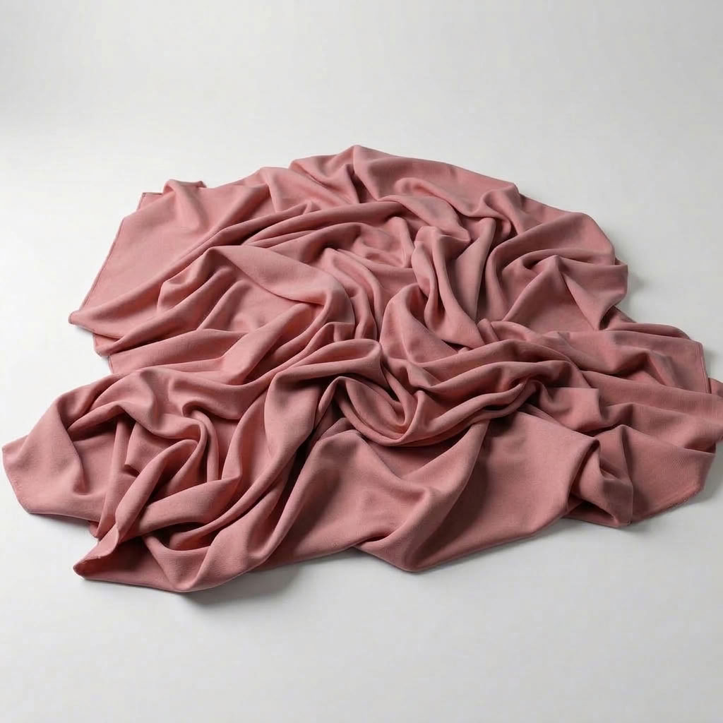 Interlock (Stretch) Wholesale Fabric in Rose/Dust 7662 - piled fabric view
